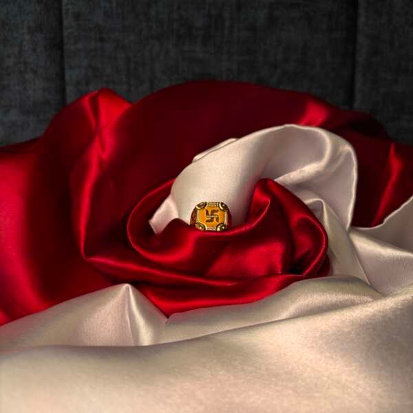 Traditional Gold Ring with Sacred Symbol