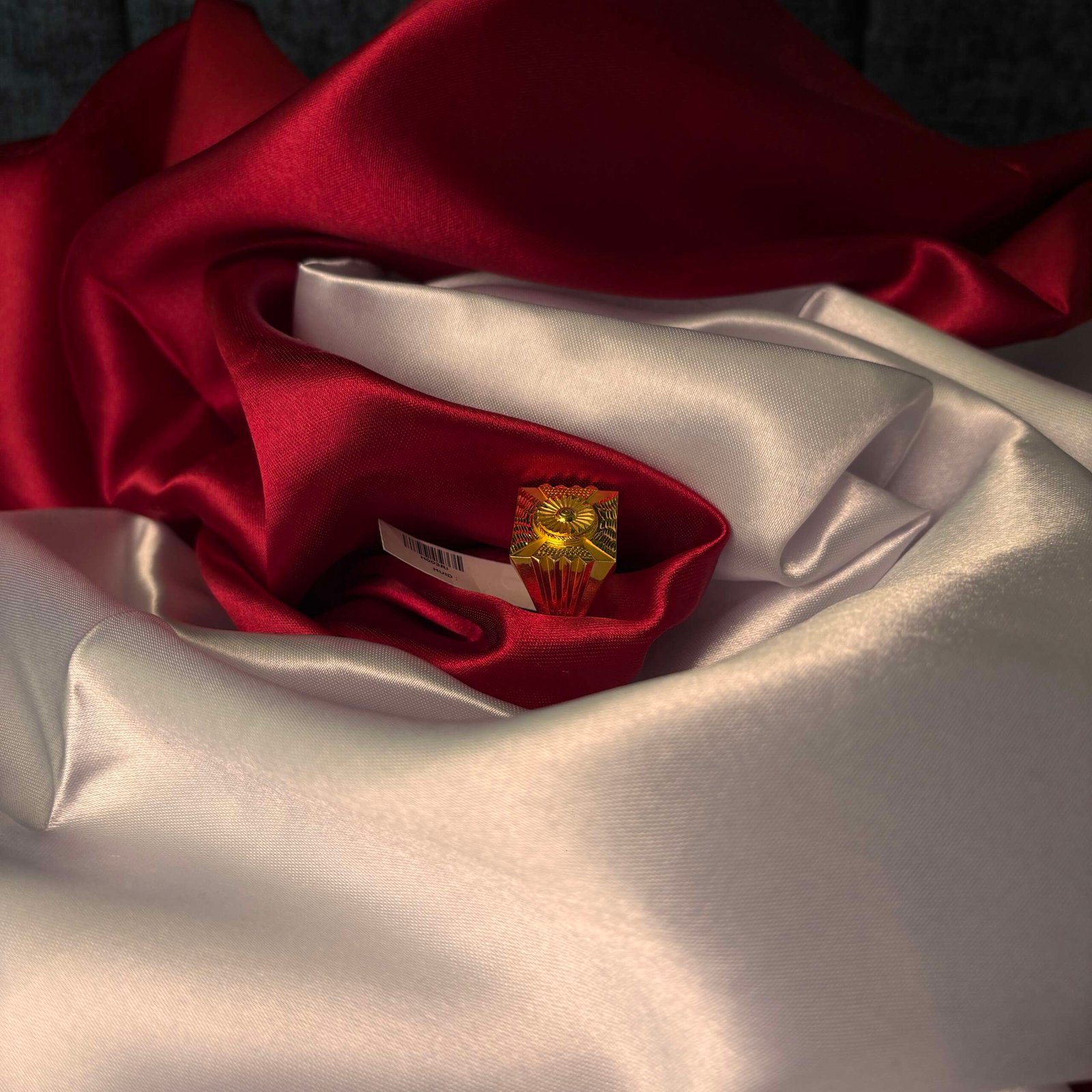 Sunburst Square Gold Ring