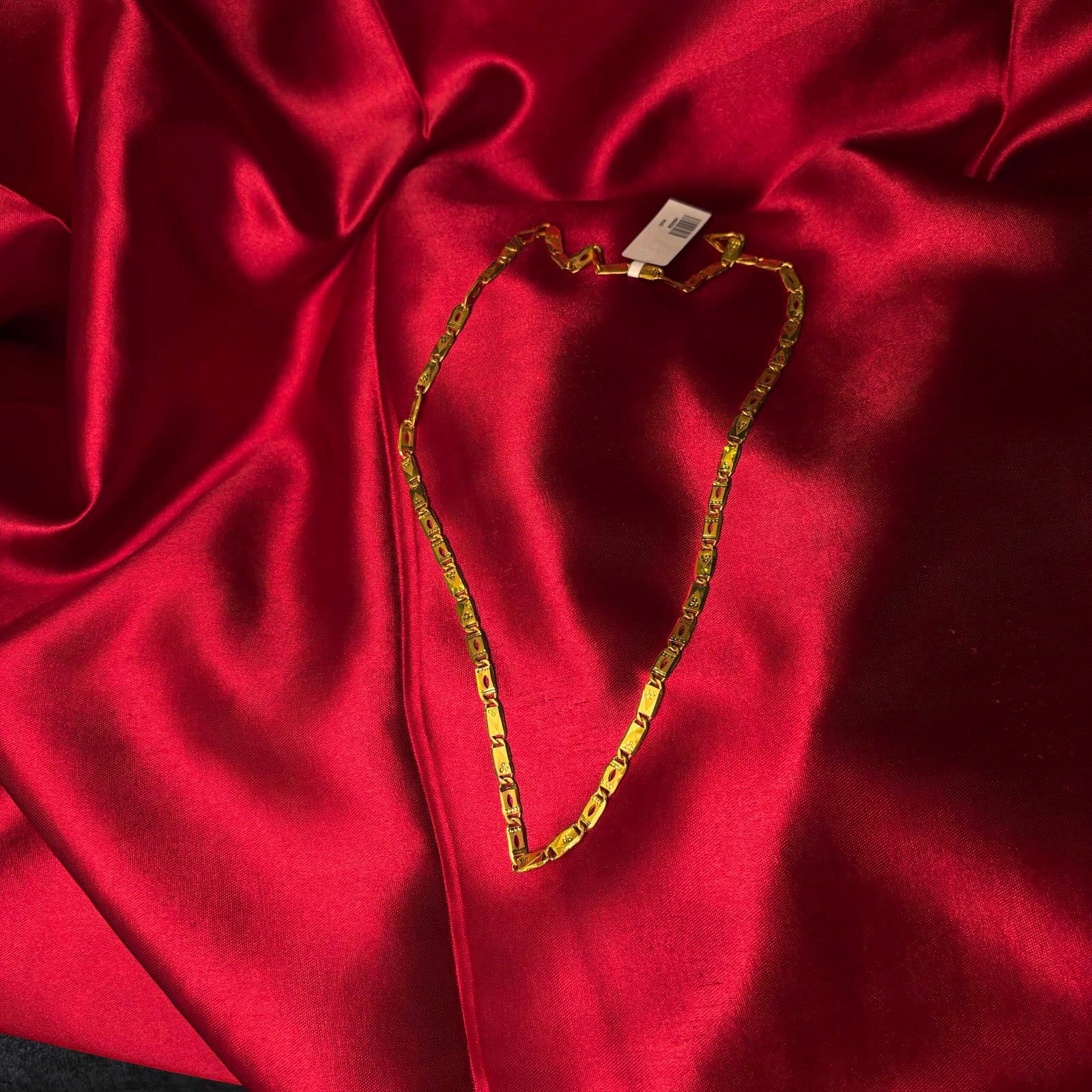 Geometric Box Link Gold Chain