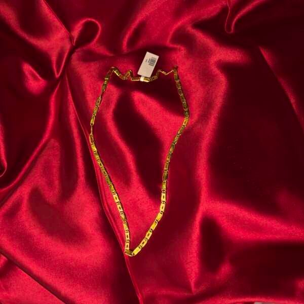 Geometric Box Link Gold Chain