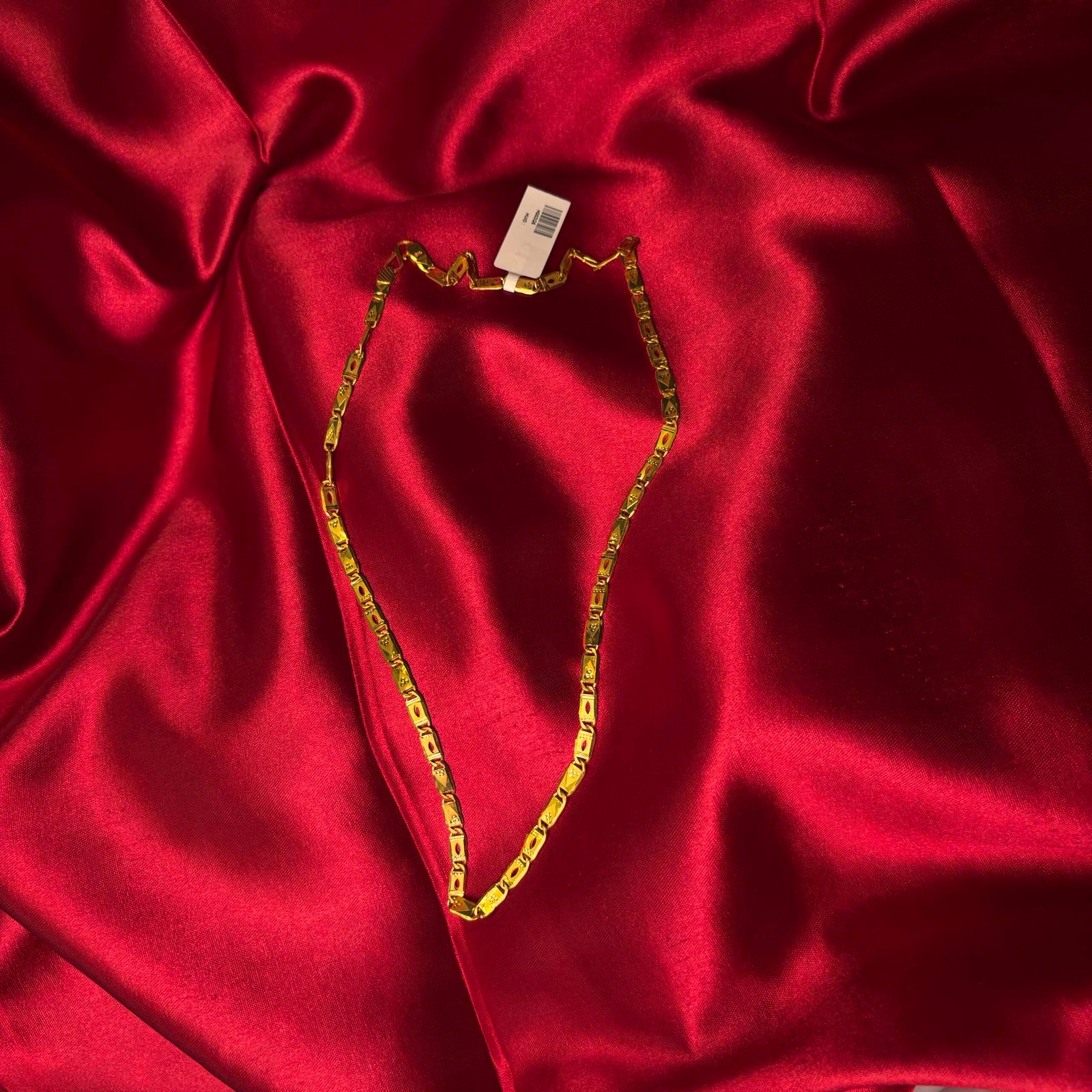 Geometric Box Link Gold Chain