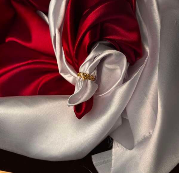 Heart Interlocked Gold Ring